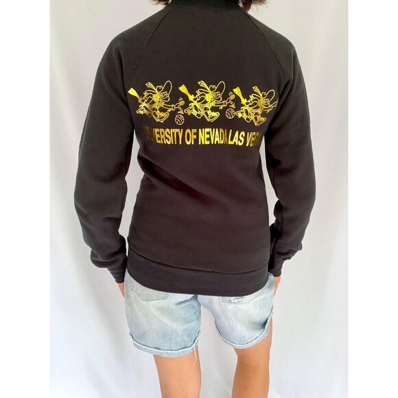 90s vintage black las vegas university collegiate varsity pullover sweatshirt - Picture 6 of 8